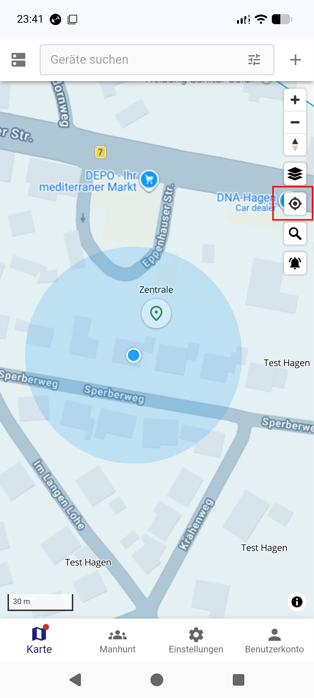 Traccar Manager – Livestandort anzeigen