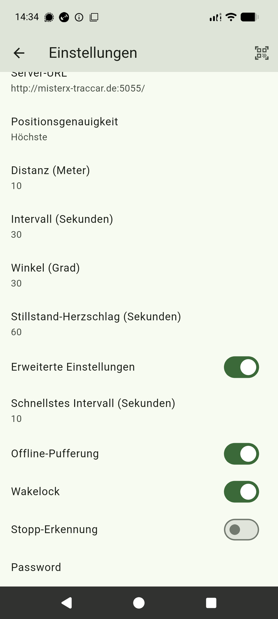 Traccar Client Schritt 3